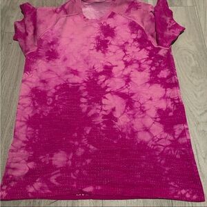 lululemon athletica Pink Tie-Dye Short Sleeve Tee